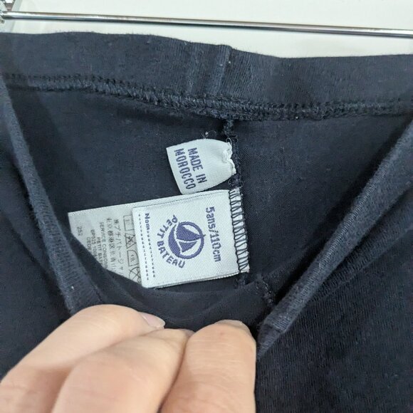 Petit Bateau Basic Leggings Tights Navy Blue Size 5 - Picture 3 of 4